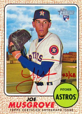 2017 Topps Heritage #ROA-JM Real One Autographs - Red Ink /68