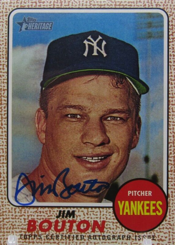 Jim Bouton 2017 Topps Heritage #ROA-JBO Real One Autographs PSA 10