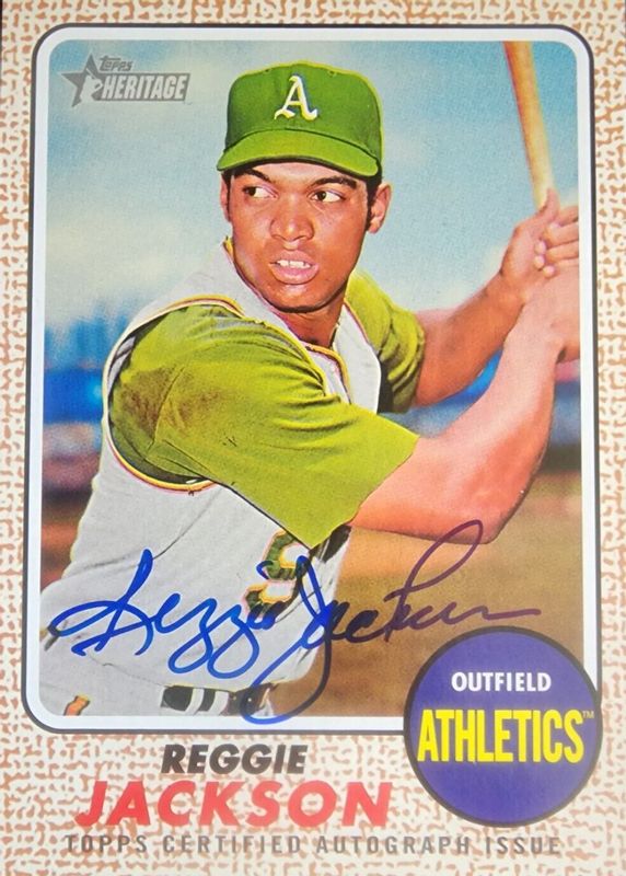 Reggie Jackson 2017 Topps Heritage #ROA-RJ Real One Autographs RAW