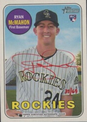 2018 Topps Heritage #ROA-RM Real One Autographs - Red Ink /69