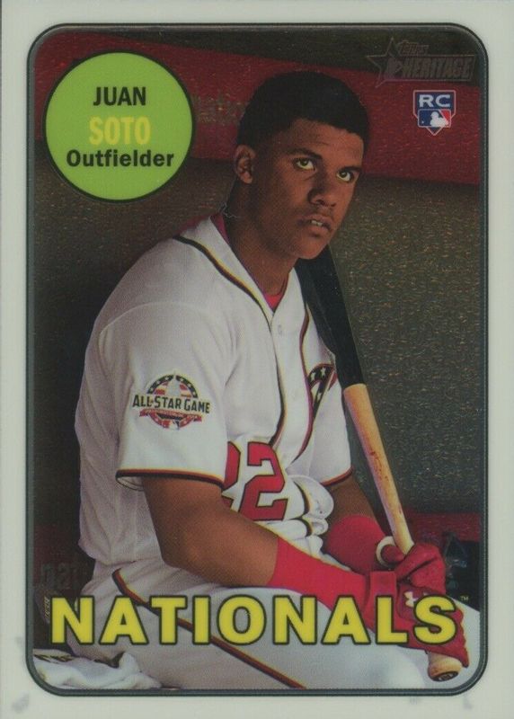 Juan Soto 2018 Topps Heritage #502 Chrome /999 Rookie SGC 9