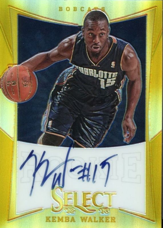 Kemba Walker 2012 Select #166 Rookie Autographs - Gold /10 PSA 10