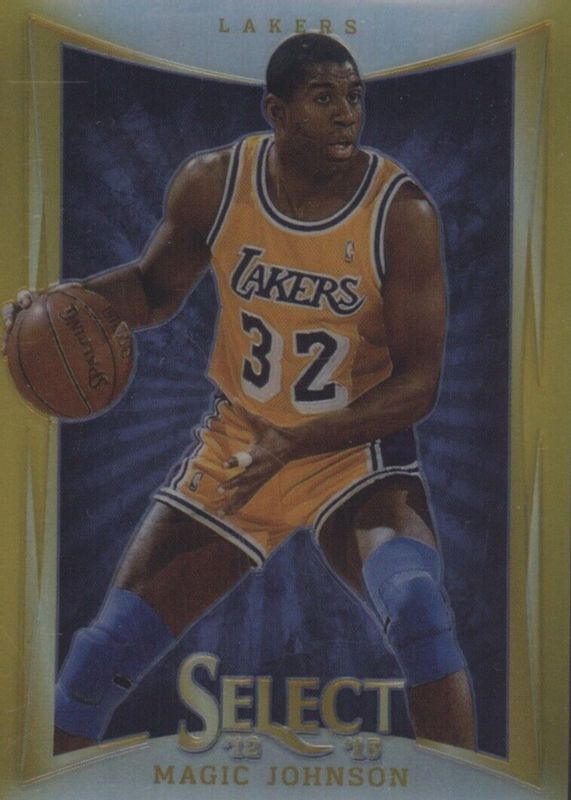 Magic Johnson 2012 Select #135 Gold /10 BGS 9.5