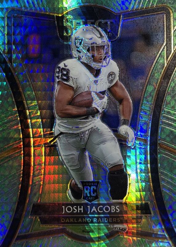 Josh Jacobs 2019 Select #151 Premier Level Tmall Dragon Scale /88 Rookie SGC 10