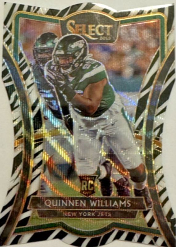 Quinnen Williams 2019 Select #110 Premier Level Zebra Die-Cut /(SSP) Rookie RAW