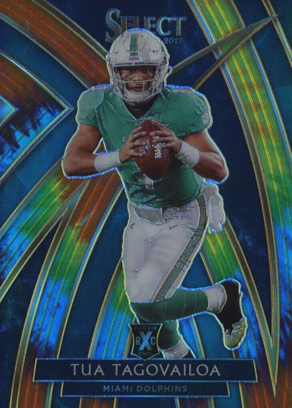 Tua Tagovailoa 2019 Select #302 XRC Prizm - Tie-Dye /25 PSA 10