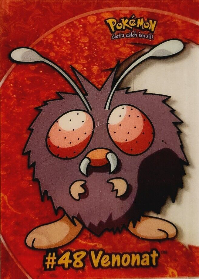 venonat pokemon card - 048/165 - Pokemon 151 - Reverse Foil Colorless Tackle (20) Weakness Fire 2 Retreat Cost Over the Brick  Pokmon