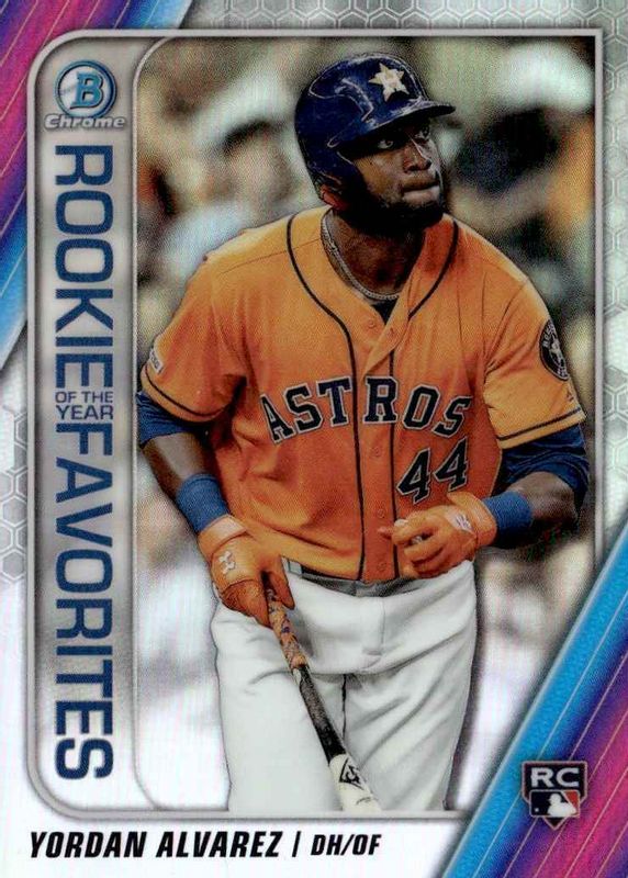 Yordan Alvarez 2020 Bowman #ROYF-YA Rookie of the Year Favorites Rookie PSA 9