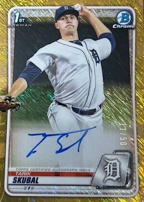 2020 Bowman #CPA-TS Chrome Prospect Auto - Gold Shimmer Refractor /50 (1st)