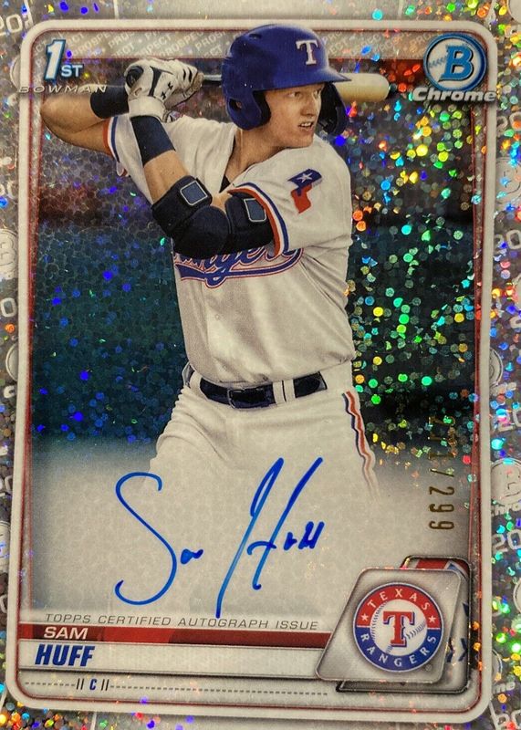 2020 Bowman #CPA-SH Chrome Prospect Auto - Speckle Refractor /299 (1st)