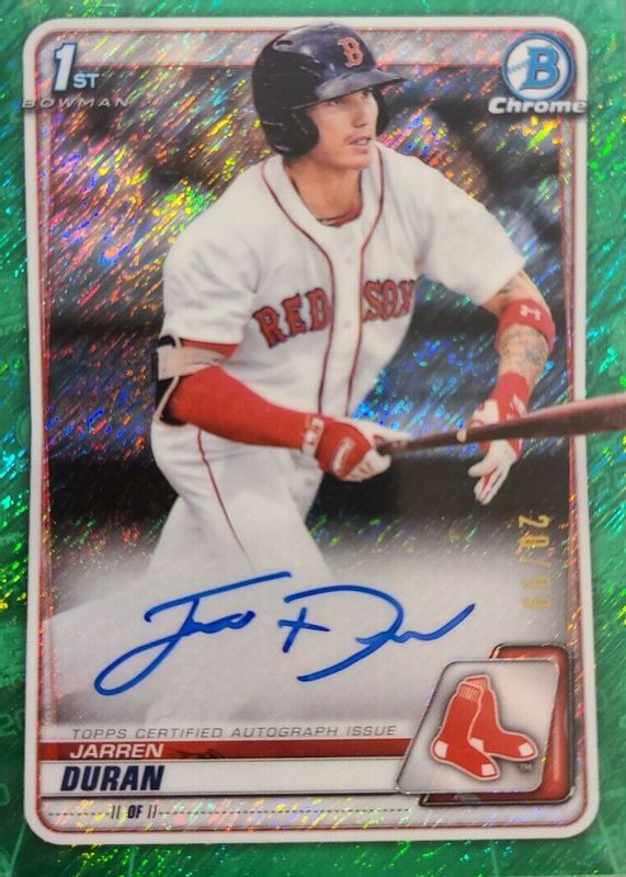 2020 Bowman #CPA-JD Chrome Prospect Auto - Green Shimmer Refractor /99 (1st)