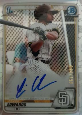 2020 Bowman #CPA-XE Chrome Prospect Auto - Refractor /499 (1st)