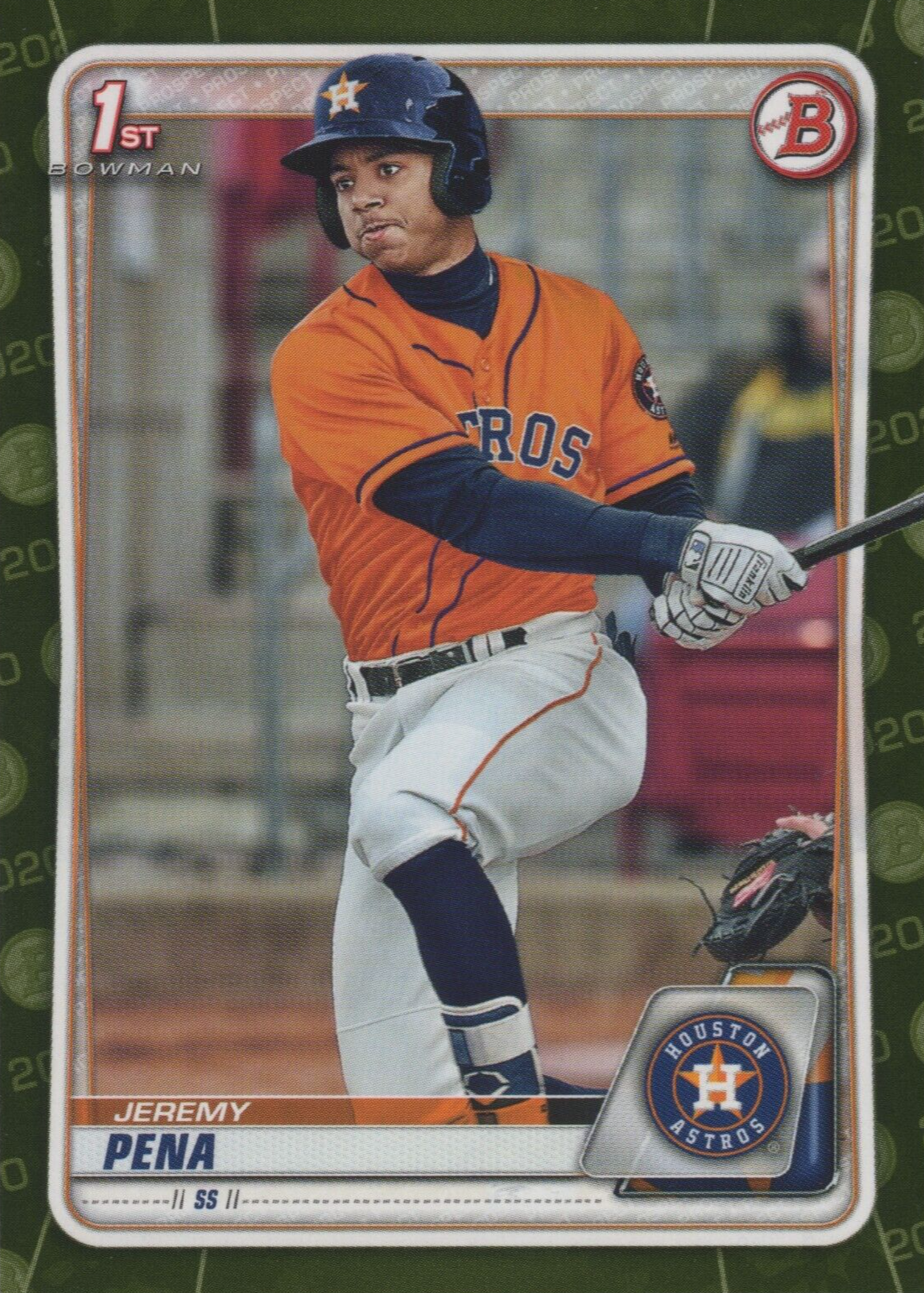 Jeremy Pena 2020 Bowman #BP-61 Paper Prospects - Camo (1st) Price