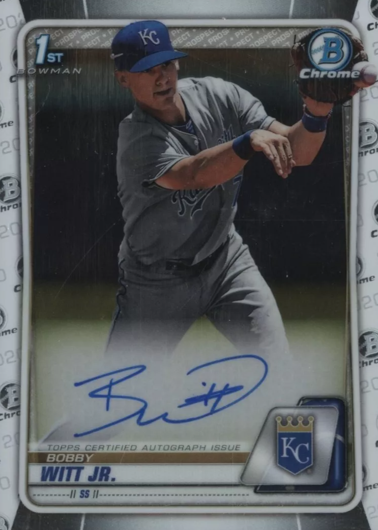 Bobby Witt Jr. 2020 Bowman #CPA-BWJ Chrome Prospect Auto (1st 