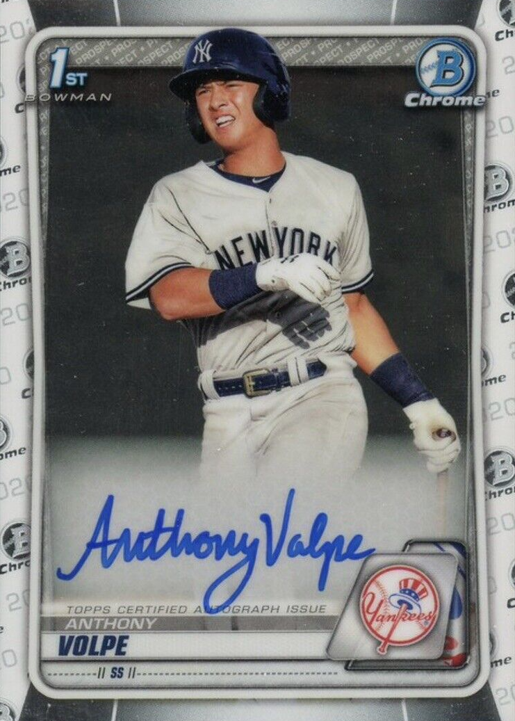 Anthony Volpe 2020 Bowman #CPA-AV Chrome Prospect Auto (1st) Price Guide -  Sports Card Investor