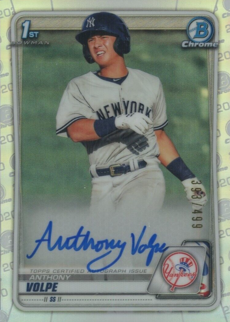 Anthony Volpe 2020 Bowman #CPA-AV Chrome Prospect Auto 