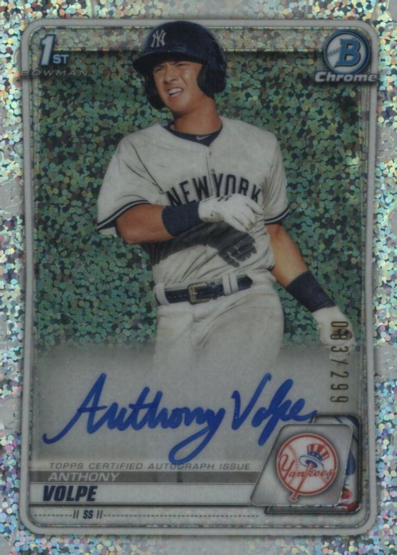 Anthony Volpe 2020 Bowman #CPA-AV Chrome Prospect Auto - Speckle Refractor /299 (1st) SGC 9