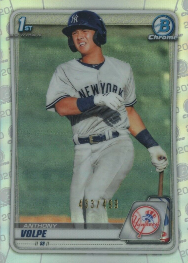 2020 Bowman Chrome Prospects Mega Box Mojo Refractor Baseball #BCP-139  Anthony Volpe Pre-Rookie Card - 1st Bowman Chrome Card