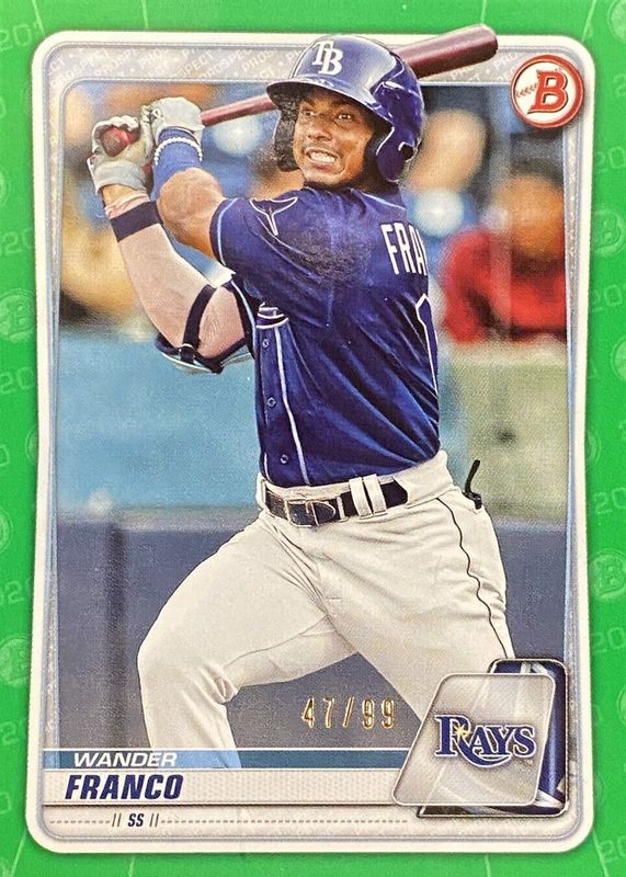 Wander Franco 2020 Bowman #BP-1 Paper Prospects - Green /99 SGC 9.5