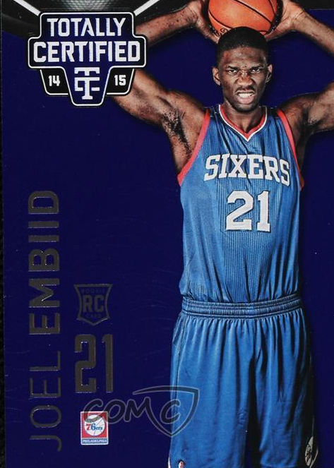 Joel Embiid 2014 Totally Certified #143 Platinum Blue /149 RAW