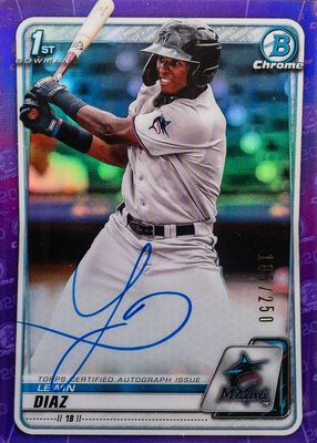 2020 Bowman Chrome #CPA-LD Prospect Auto - Purple Refractor /250 (1st)