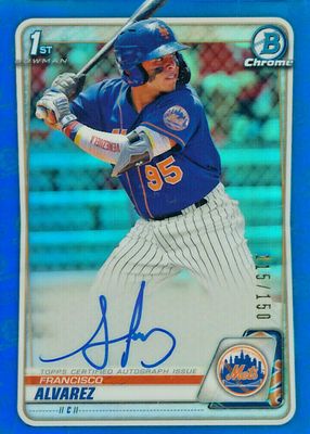 2020 Bowman Chrome #CPA-FA Prospect Auto - Blue Refractor /150 (1st)