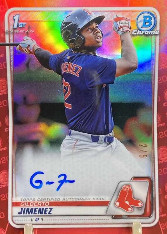 2020 Bowman Chrome #CPA-GJ Prospect Auto - Red Refractor /5 (1st)