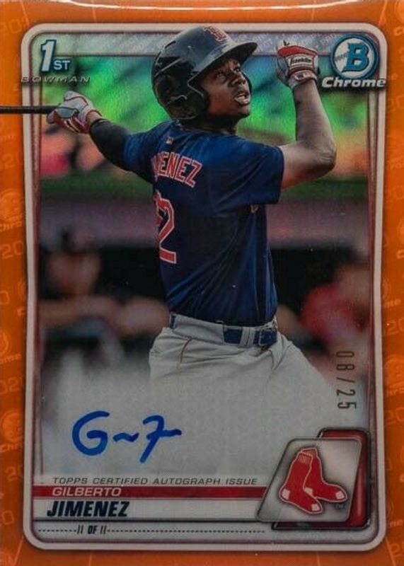 2020 Bowman Chrome #CPA-GJ Prospect Auto - Orange Refractor /25 (1st)