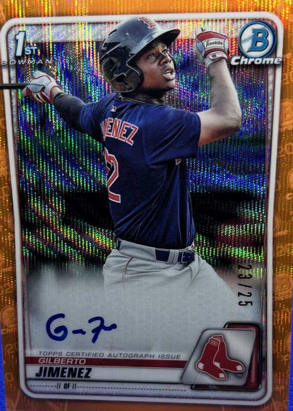 2020 Bowman Chrome #CPA-GJ Prospect Auto - Orange Wave Refractor /25 (1st)