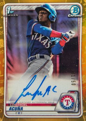 Luisangel Acuna 2020 Bowman Chrome #CPA-LA Prospect Auto 