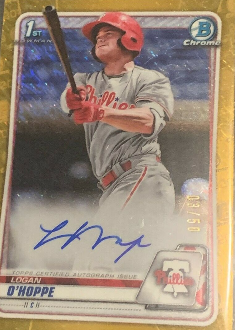 大活躍　Logan O’Hoppe 直筆サイン　オホッピー2020 Chrome 389_4460_1895_CPA_LOH_1st