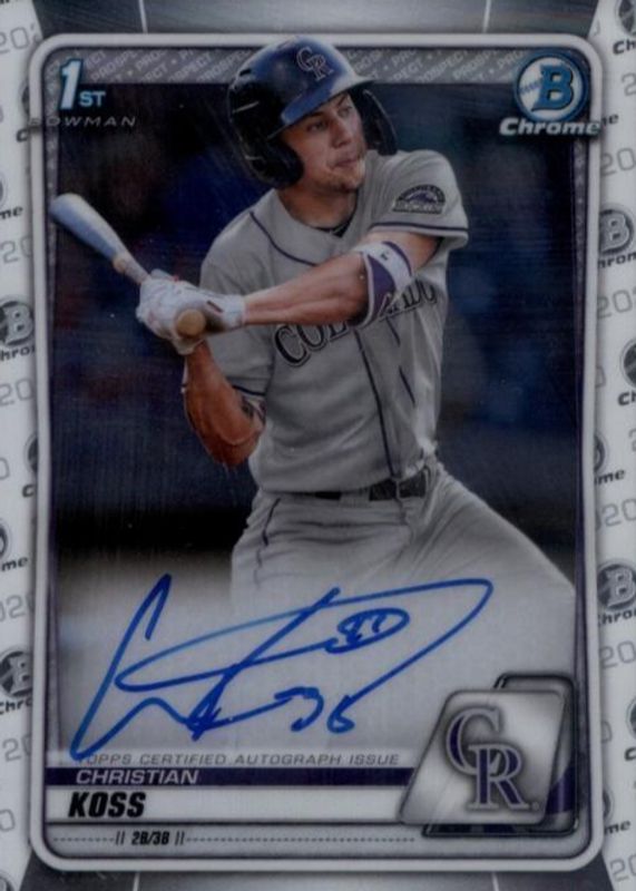 2020 Bowman Chrome #CPA-CK Prospect Auto (1st)