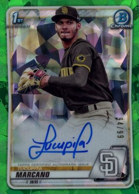 2020 Bowman Chrome #CPA-TM Prospect Auto - Green Atomic Refractor /99 (1st)