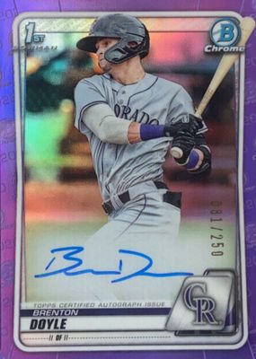 2020 Bowman Chrome #CPA-BD Prospect Auto - Purple Refractor /250 (1st)