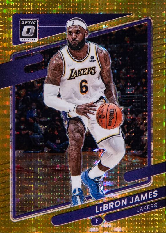 LeBron James 2021 Optic #41 Gold Pulsar /10 PSA 10