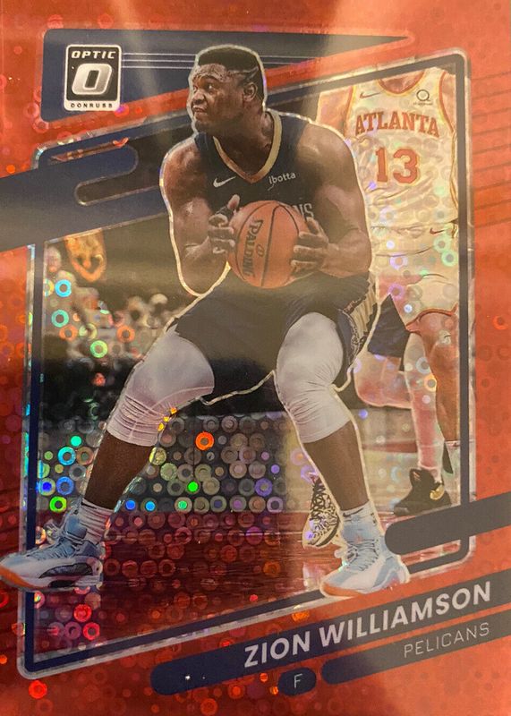 Zion Williamson 2021 Optic #95 Fast Break Red /85 RAW