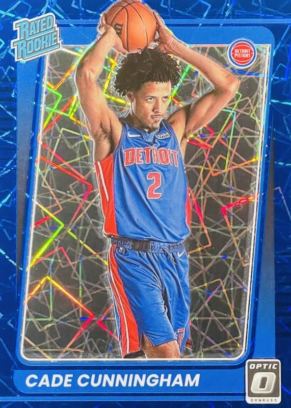 Cade Cunningham 2021 Optic #161 Blue Velocity Rookie SGC 10