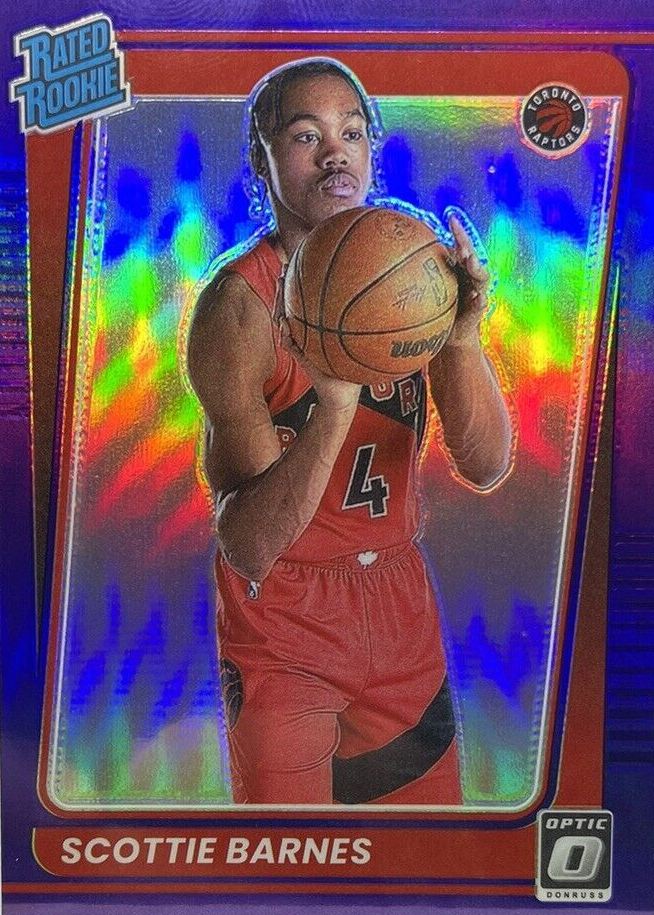Scottie Barnes 2021 Optic #186 Purple Price Guide - Sports