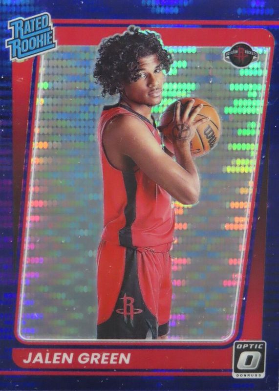 Jalen Green 2021 Optic #159 Target Purple Pulsar Rookie SGC 9.5