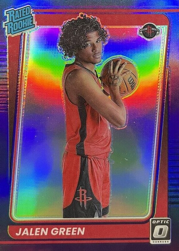 Jalen Green 2021 Optic #159 Purple Rookie SGC 9