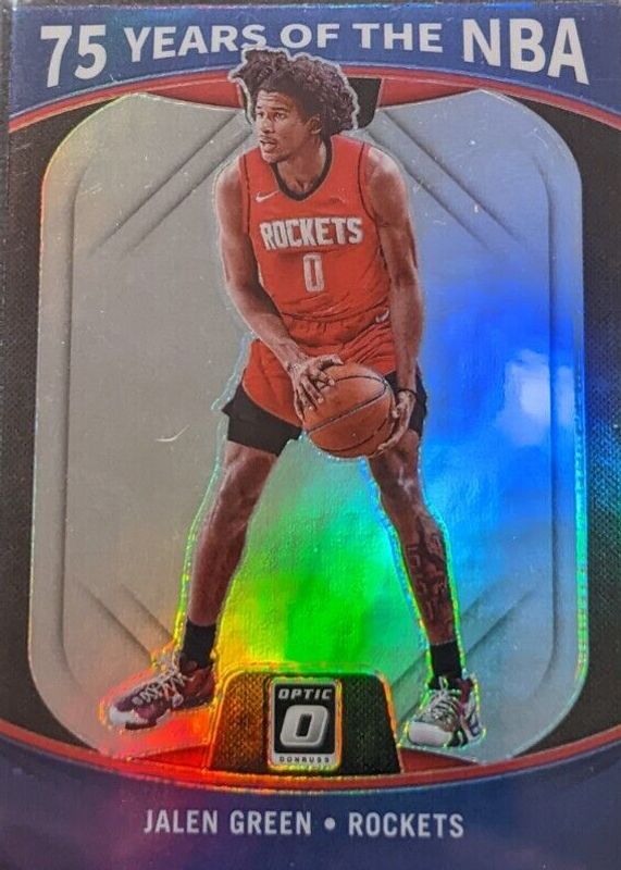 Jalen Green 2021 Optic #46 75 Years of the NBA Rookie PSA 9