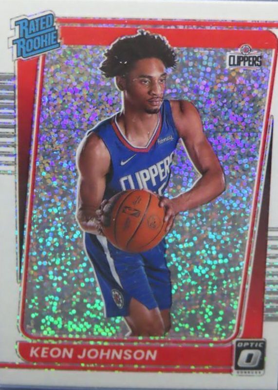 Keon Johnson 2021 Optic #192 White Sparkle /(SSP) Rookie RAW