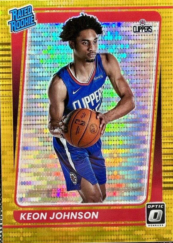 Keon Johnson 2021 Optic #192 Gold Pulsar /10 Rookie PSA 9