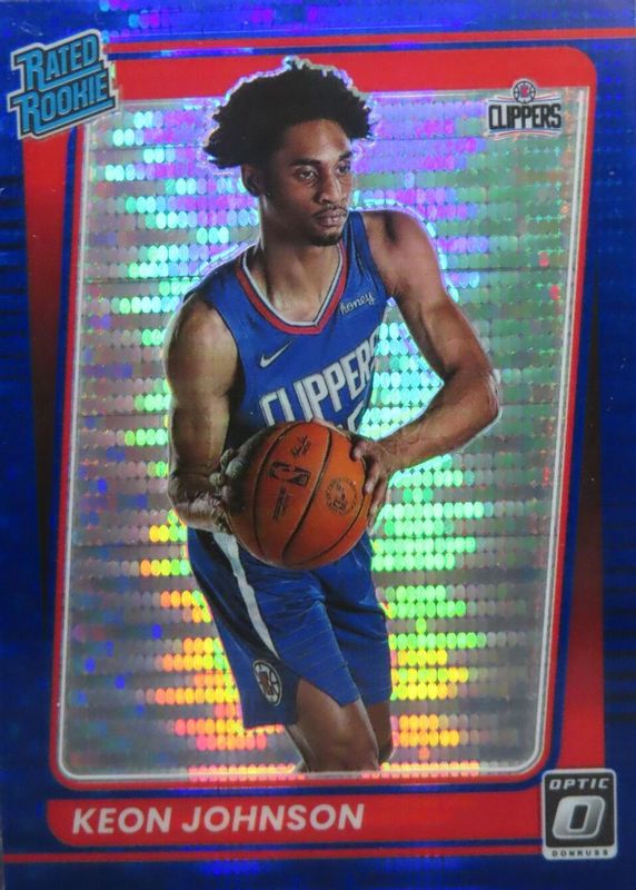 Keon Johnson 2021 Optic #192 Blue Pulsar Rookie PSA 10