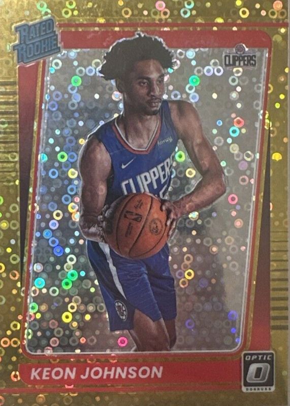 Keon Johnson 2021 Optic #192 Fast Break Gold /10 Rookie SGC 10