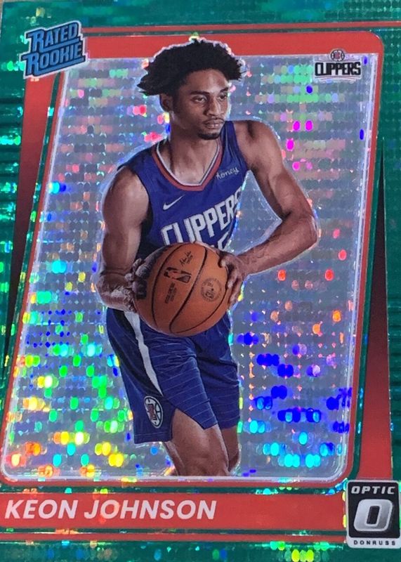 Keon Johnson 2021 Optic #192 Fanatics Green Pulsar Rookie RAW