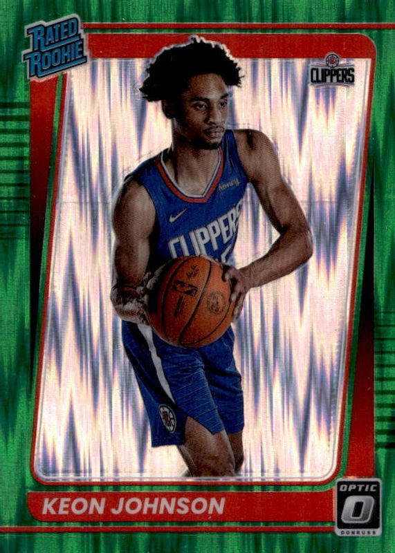 Keon Johnson 2021 Optic #192 Green Shock Rookie SGC 10