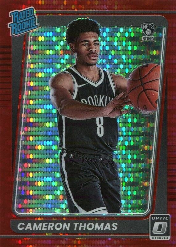 Cam Thomas 2021 Optic #153 Red Pulsar Rookie SGC 10