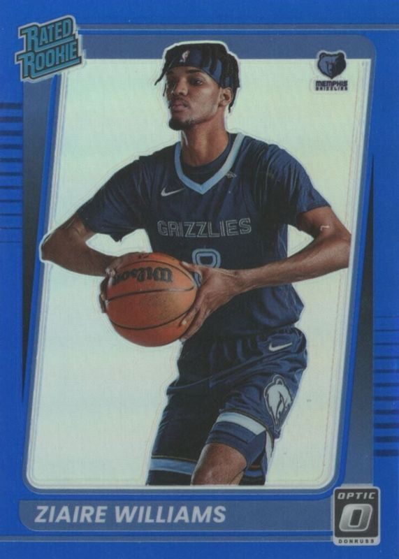 Ziaire Williams 2021 Optic #198 Blue /59 Rookie PSA 10