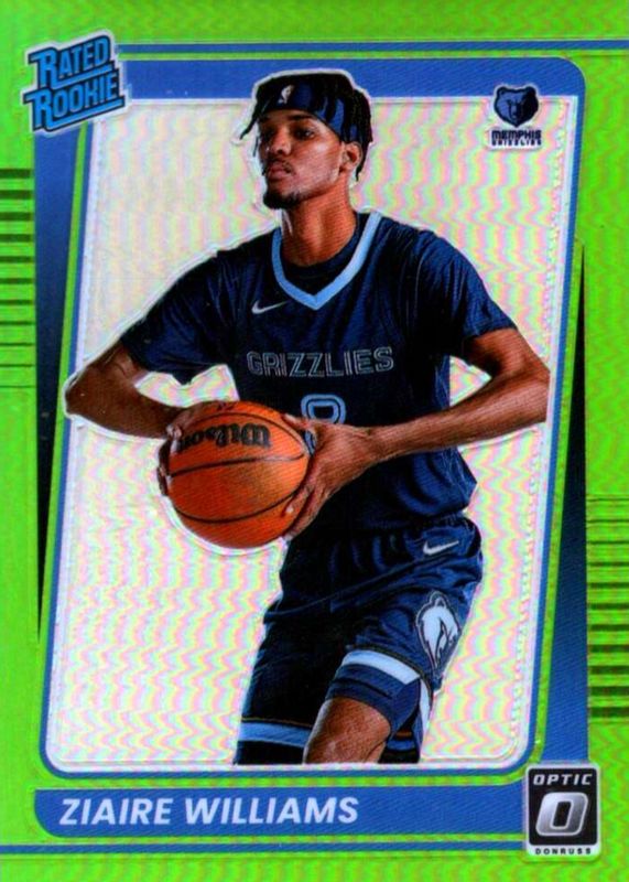 Ziaire Williams 2021 Optic #198 Lime Green /149 Rookie SGC 10